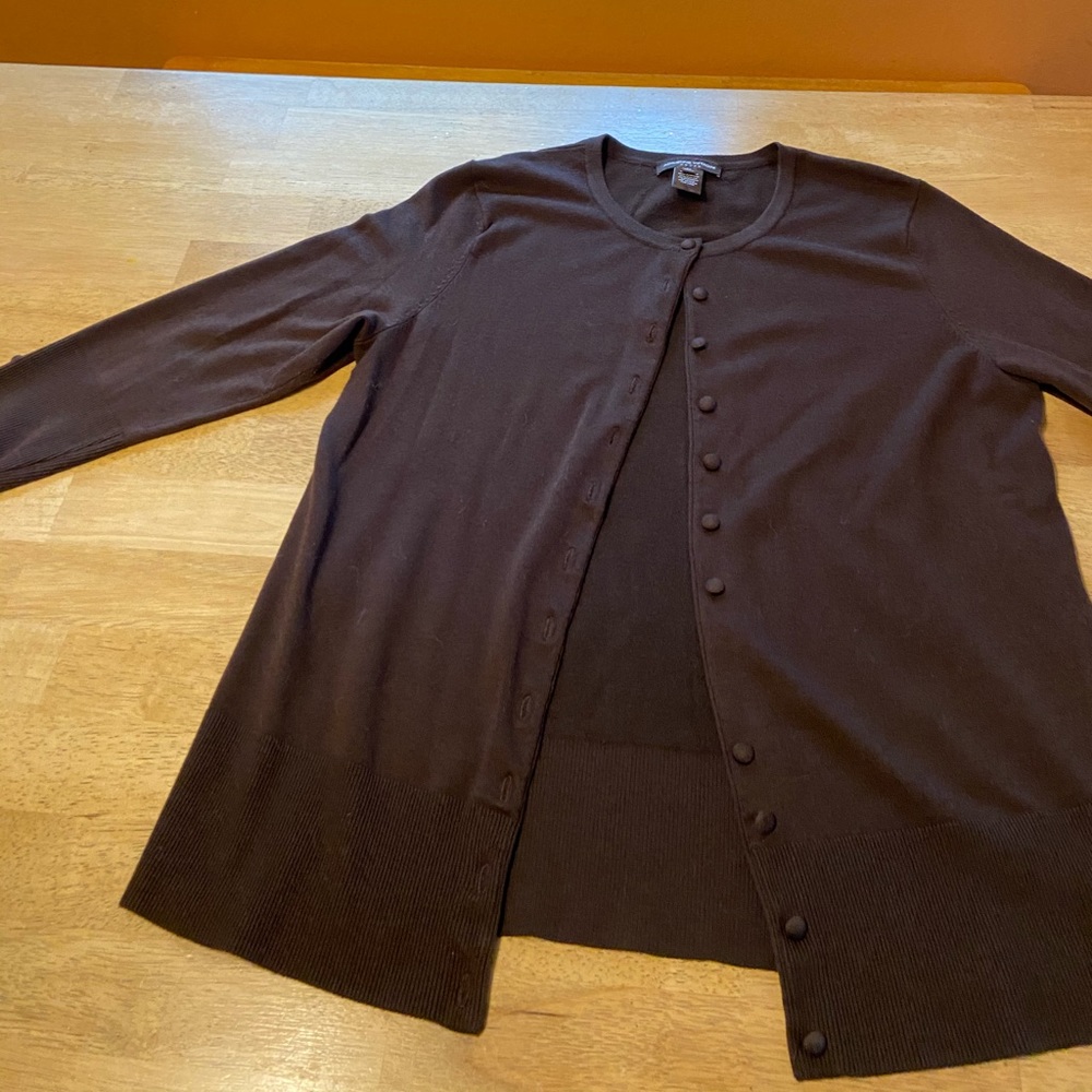 Brown button down sweater